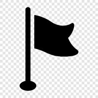 flagpole, flag, American, national icon svg