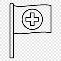 flagpole, flag, colors, national icon svg