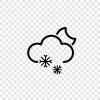 flakes, flurries, snowstorm, winter icon svg