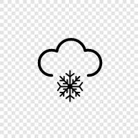 flakes, falling, winter, snowing icon svg