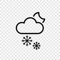 flakes, flakes falling, snowy, winter icon svg