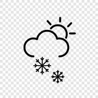 flakes, snowstorm, winter, snowing icon svg