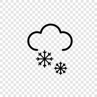 flakes, flurries, snow, winter icon svg