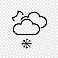 flakes, flurries, snowstorm, winter icon svg