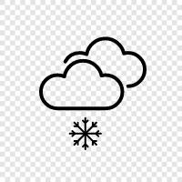 flakes, flurries, winter, cold icon svg