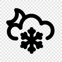 flakes falling, snowflakes, snow, winter icon svg