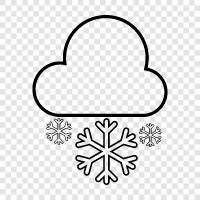 flakes, flurries, snowstorm, winter icon svg