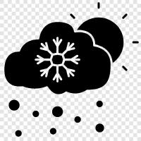 flakes, flurries, snowstorm, snowy icon svg