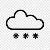 flakes, snowflakes, precipitation, snowstorm icon svg