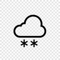 flakes, white, winter, cold icon svg