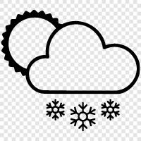 flakes, white, snowfall, winter icon svg