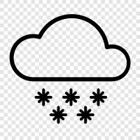 flakes, winter, cold, snowstorm icon svg