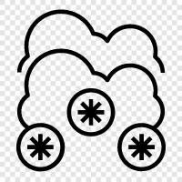 flakes, snow, white, snowstorm icon svg