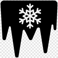 flakes, winter, frigid, chilly icon svg