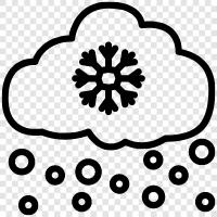 flakes, snowflakes, white, powder icon svg