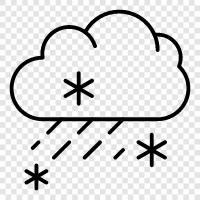 flakes, winter, cold, snowstorm icon svg