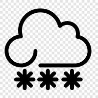 flakes, white, falling, winter icon svg