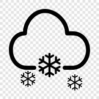 flakes, white, winter, cold icon svg