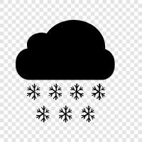 flakes, white, falling, snow icon svg