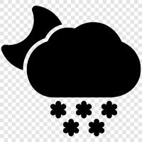 flakes, accumulation, winter, snowman icon svg