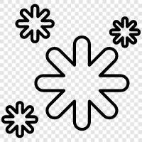 flakes, winter, cold, ice icon svg