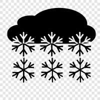 flakes, flurries, snow, winter icon svg