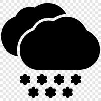 flakes, snow, winter, snowing icon svg