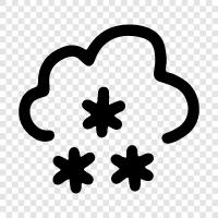 flakes, snowflakes, snowstorm, white icon svg