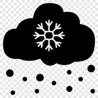 flakes, flurries, snowstorm, white icon svg