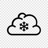 flakes, white, winter, cold icon svg