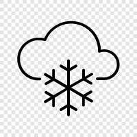 flakes, snowflakes, white, icy icon svg