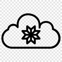 flakes, flurries, snow, winter icon svg