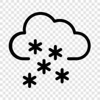 flakes, snowflakes, white, winter icon svg