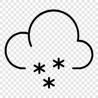 flakes, flakes falling, snow, white icon svg