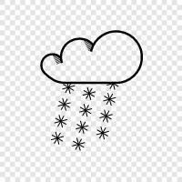 flakes, falling, white, chilly icon svg