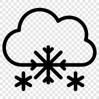 flakes, flurries, winter, snowing icon svg