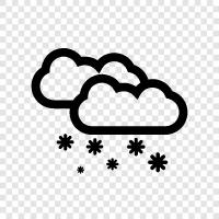 flakes, winter, cold, snowstorm icon svg