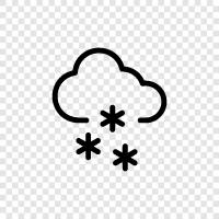 flakes, snow, white, powder icon svg