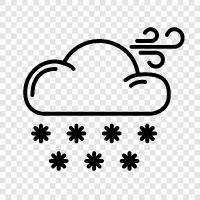 flakes, snowflakes, accumulation, accumulation rate icon svg