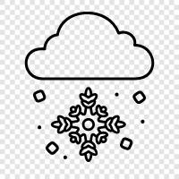 flakes, snow, white, winter icon svg