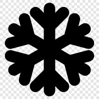 Flocken, Flocken fallend, Schneeflocken, Schnee symbol