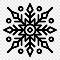 Flocken, Schnee, Schneeflocke symbol