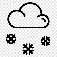 flakes, flakes falling, winter, white icon svg