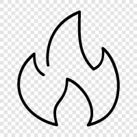 flames, heat, burning, smoke icon svg