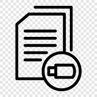 flash drive, portable storage, storage, document icon svg