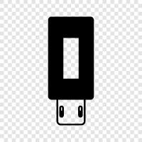 flash drive, storage, portable, external icon svg