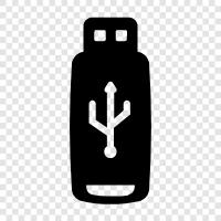 flash drive, memory stick, external hard drive, USB key icon svg