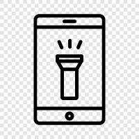 flashlight app, phone light, phone light app, phone light for dark icon svg