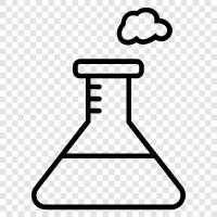 Kolben, chemisches Experiment, wissenschaftliches Experiment, Erlenmeyer Flask symbol