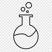 flasks, beakers, pottery, laboratory icon svg